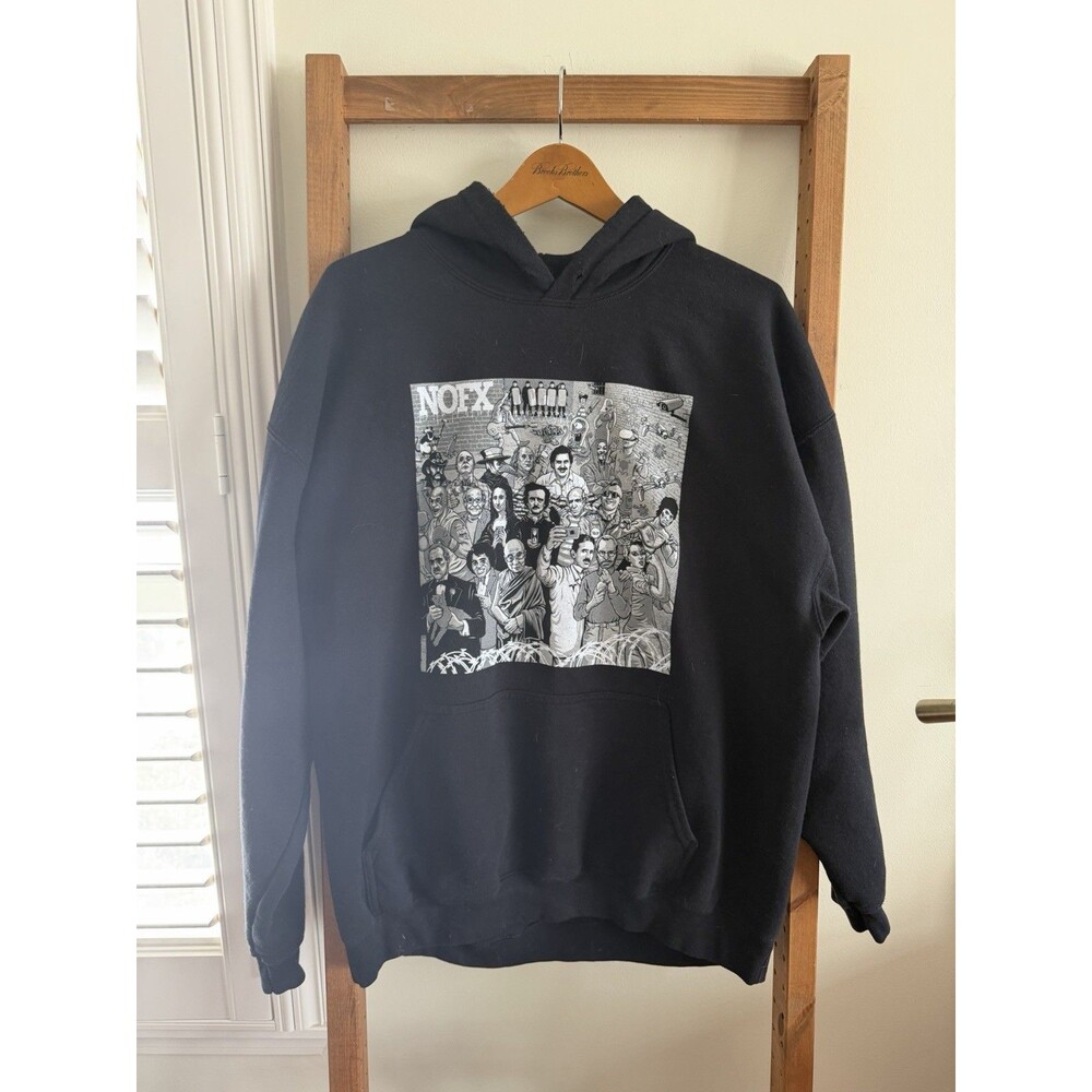 NOFX  "Longest Line" 30th Anniversary Hoodie Size XL Punk Dan Sites Sonic Art